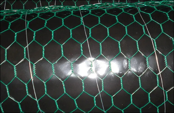 18 guage Green PVC Coated Chicken Wire Mesh