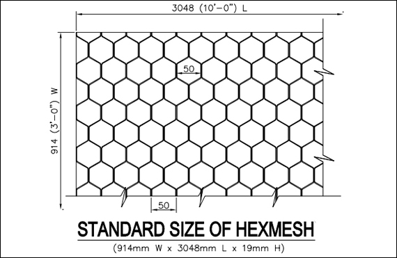 Standard Size Hex Mesh