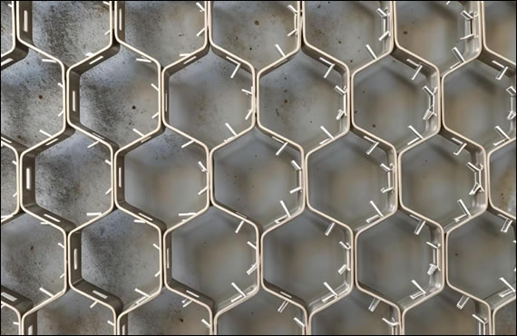 Hex mesh AISI 410S for refractory lining material