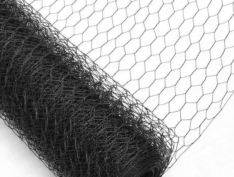 Black Vinyl-coated Chicken Wire